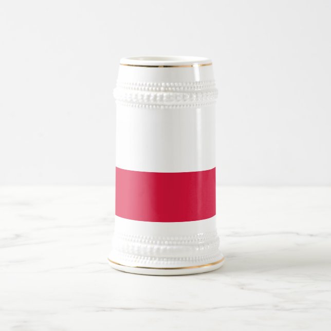 Poland Flag Beer Stein (Center)