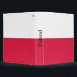 Poland Flag Binder<br><div class="desc">Patriotic flag of Poland.</div>