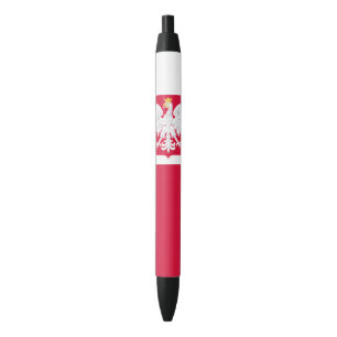 Poland Flag Black Ink Pen