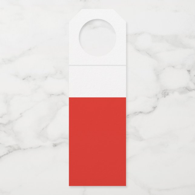 Poland flag bottle tag (Front)