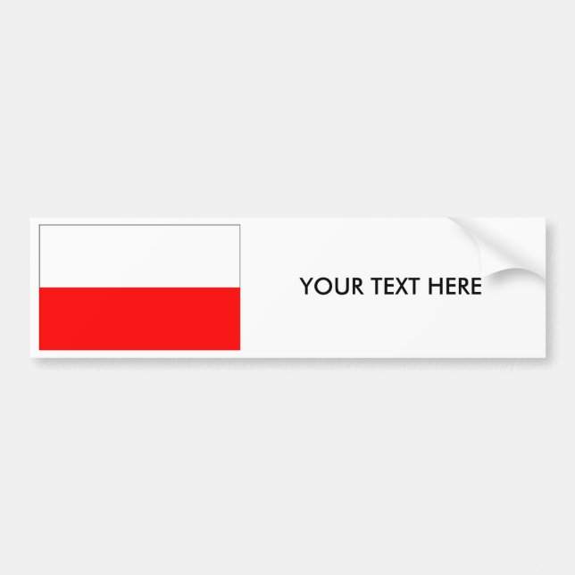 Poland FLAG Bumper Sticker (Front)