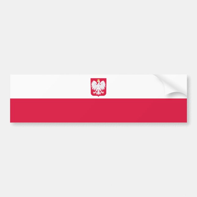 Poland Flag Bumper Sticker (Front)