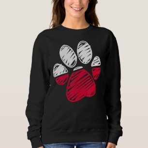Poland Flag Cat & Dog Paw Polish Love & Support Sweatshirt