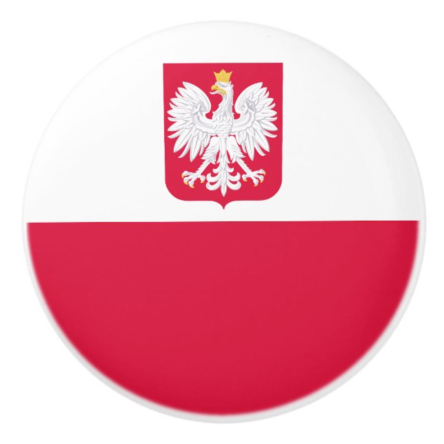 Poland Flag Ceramic Knob (Front)