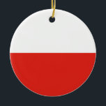 Poland flag ceramic ornament<br><div class="desc">An ideal gift for all those who are patriotic of their country!</div>