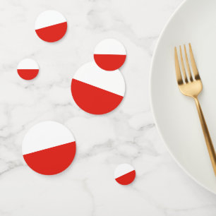 Poland flag confetti