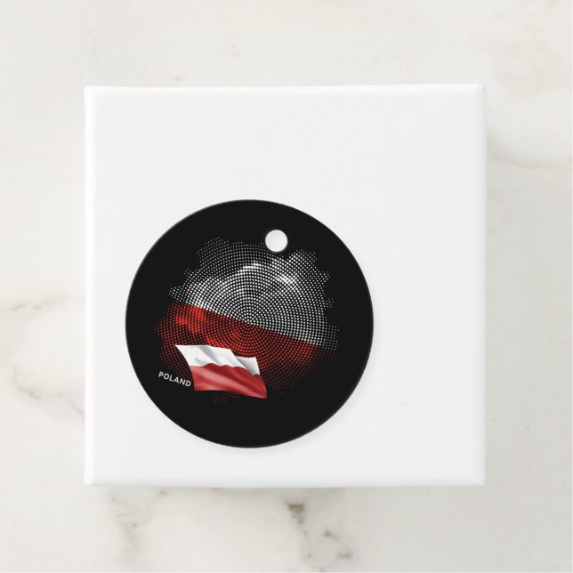 Poland flag favour tags (In Situ)