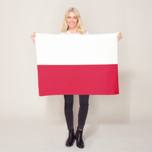 Poland Flag Fleece Blanket