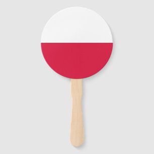 Poland Flag Hand Fan