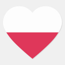 Poland Flag Heart Sticker