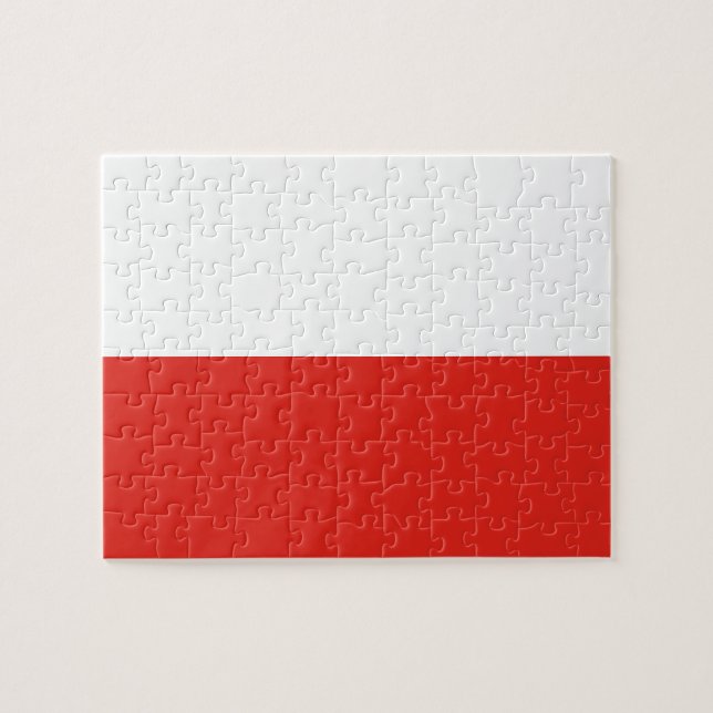 Poland flag jigsaw puzzle (Horizontal)