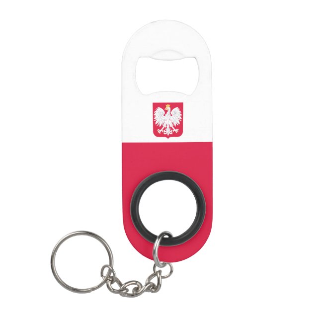 Poland Flag Keychain Bottle Opener (Front)