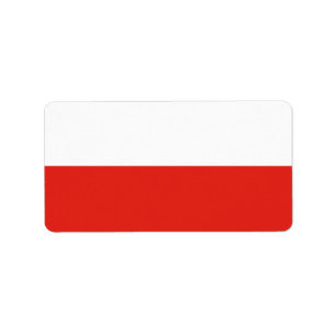 Poland flag label
