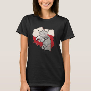Poland Flag Map Polish Eagle Polska Patriotic Grap T-Shirt