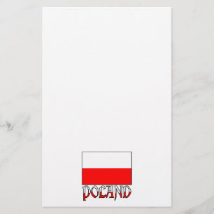 Poland Flag & Name Stationery