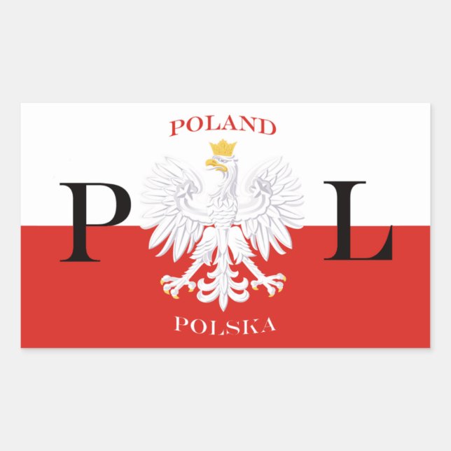 Poland Flag of Polska White Eagle Sticker (Front)