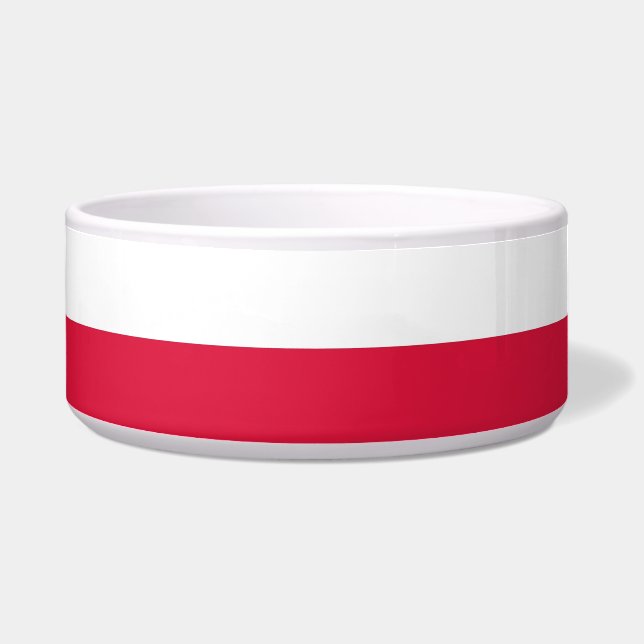 Poland Flag Pet Bowl (Left)