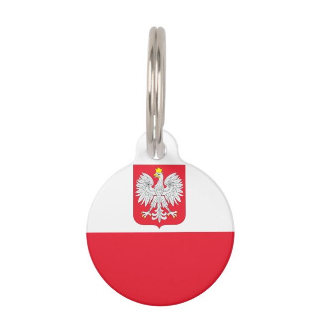 Poland Flag Pet Tag (Back)