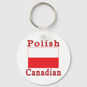 Poland Flag Polish Canadian Keychain