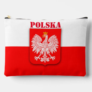 Poland Flag Polska Patriotic Football Soccer Accessory Pouch