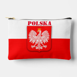 Poland Flag Polska Patriotic Football Soccer  Accessory Pouch