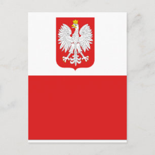 poland flag postcard