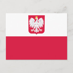 Poland Flag Postcard