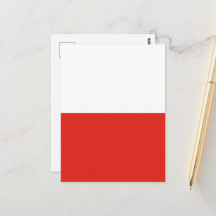 Poland flag postcard