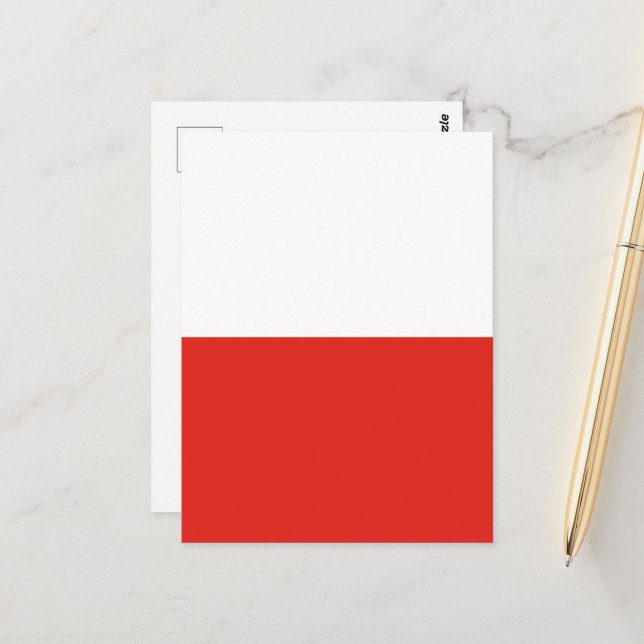 Poland flag postcard (Front/Back In Situ)