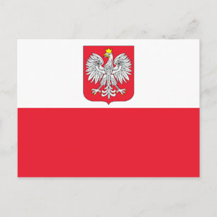 Poland Flag Postcard