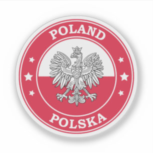 Poland Flag Round Circle Emblem