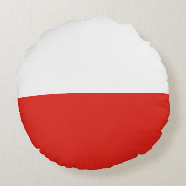 Poland flag round pillow (Back)