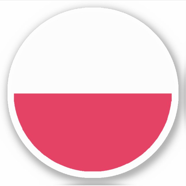 Poland Flag Round Sticker (Front)
