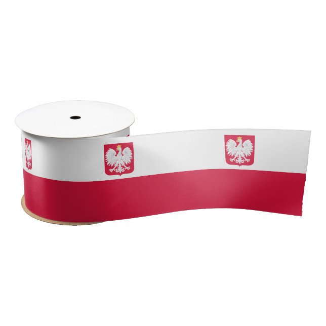 Poland Flag Satin Ribbon (Spool)