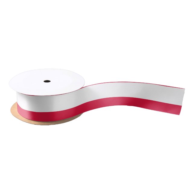 Poland Flag Satin Ribbon (Spool)