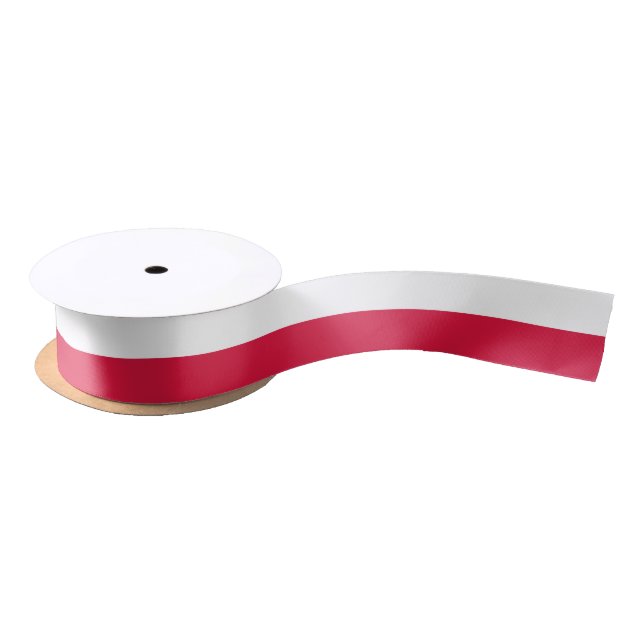 Poland Flag Satin Ribbon (Spool)
