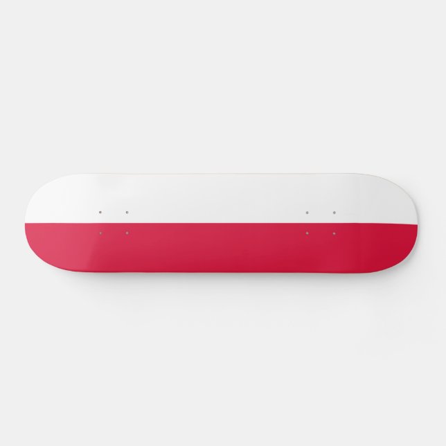 Poland Flag Skateboard (Horz)