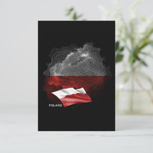 Poland flag thank you card