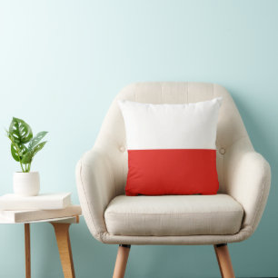 Poland flag throw pillow