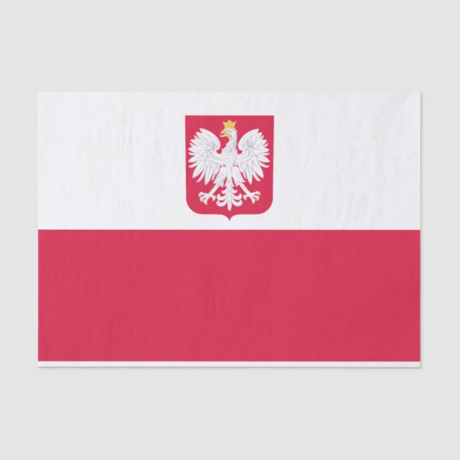 Poland Flag Tissue Paper (Front)