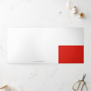 Poland flag Tri-Fold card