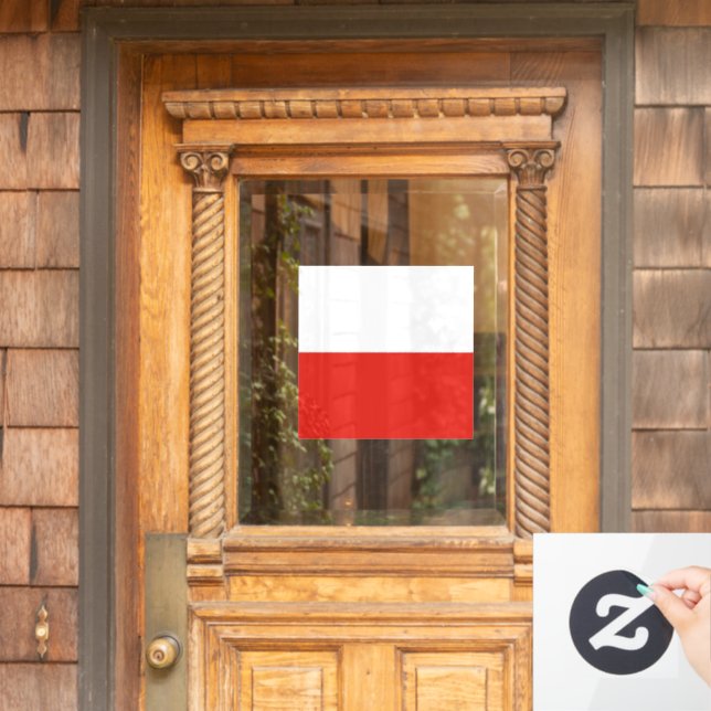 Poland flag window cling (Home Door)