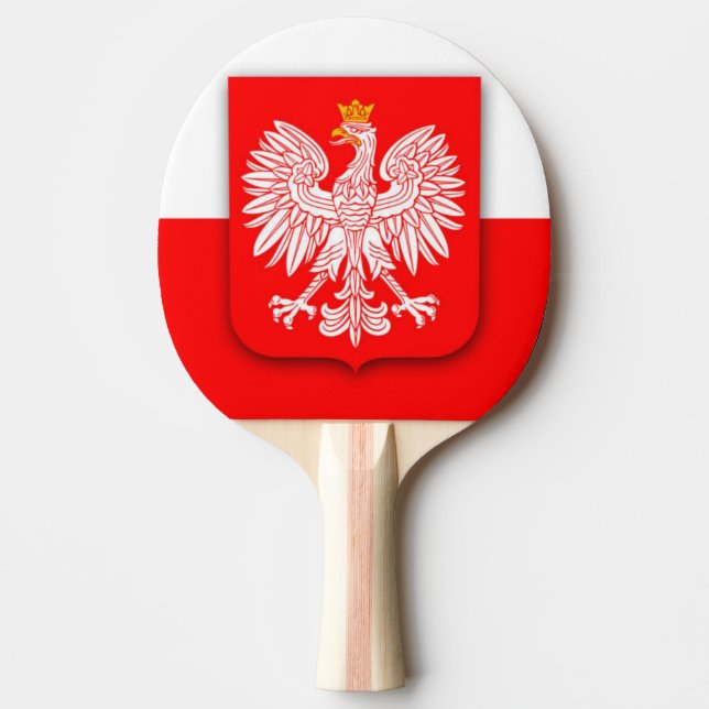 Poland Flag World Cup 2022 Football Soccer Polska Ping Pong Paddle (Front)
