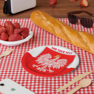 Poland Flag World Cup 2026 Football Soccer Polska Paper Plate