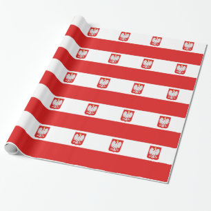 poland flag wrapping paper