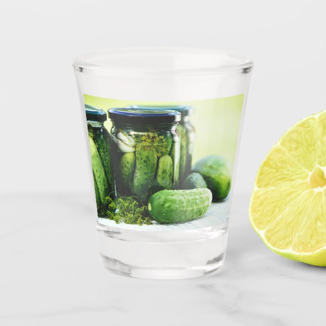 Poland Gherkins Polish Food Pickles Dill Cucumber Shot Glass (Front)