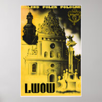 Poland Lwow Vintage Travel Poster Retro Wall Art