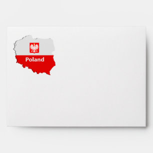 Poland map envelope