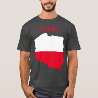 Poland Map Flag Design T-Shirt