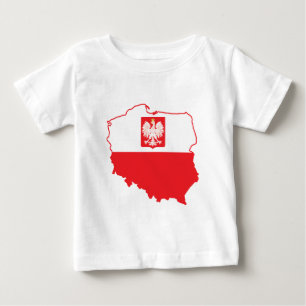 Poland Map In Polish Colours Baby T-Shirt